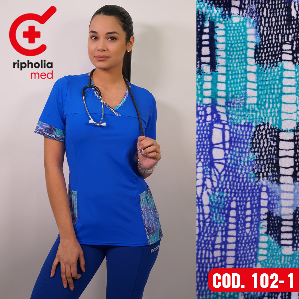 Delantal elasticado Liso con Aplicación estampada