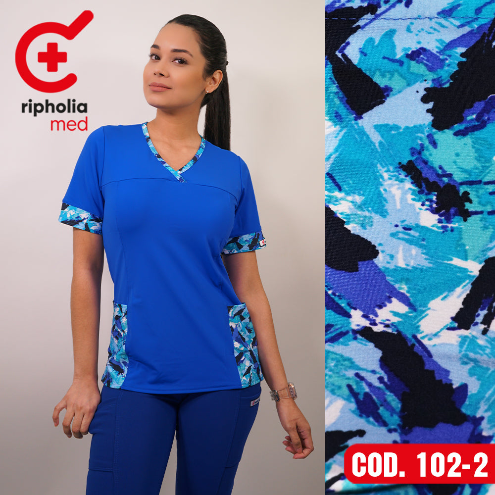 Delantal elasticado Liso con Aplicación estampada