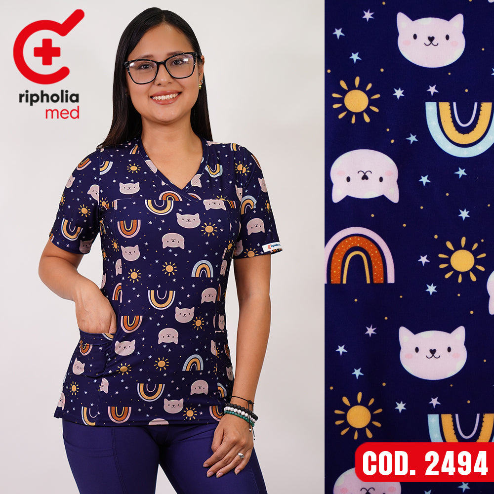 Delantal elasticado Estampado
