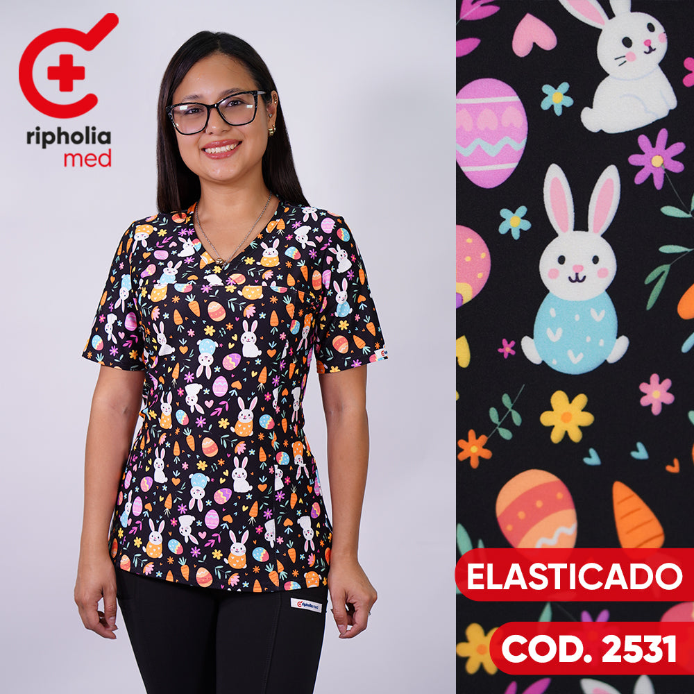 Delantal elasticado Estampado