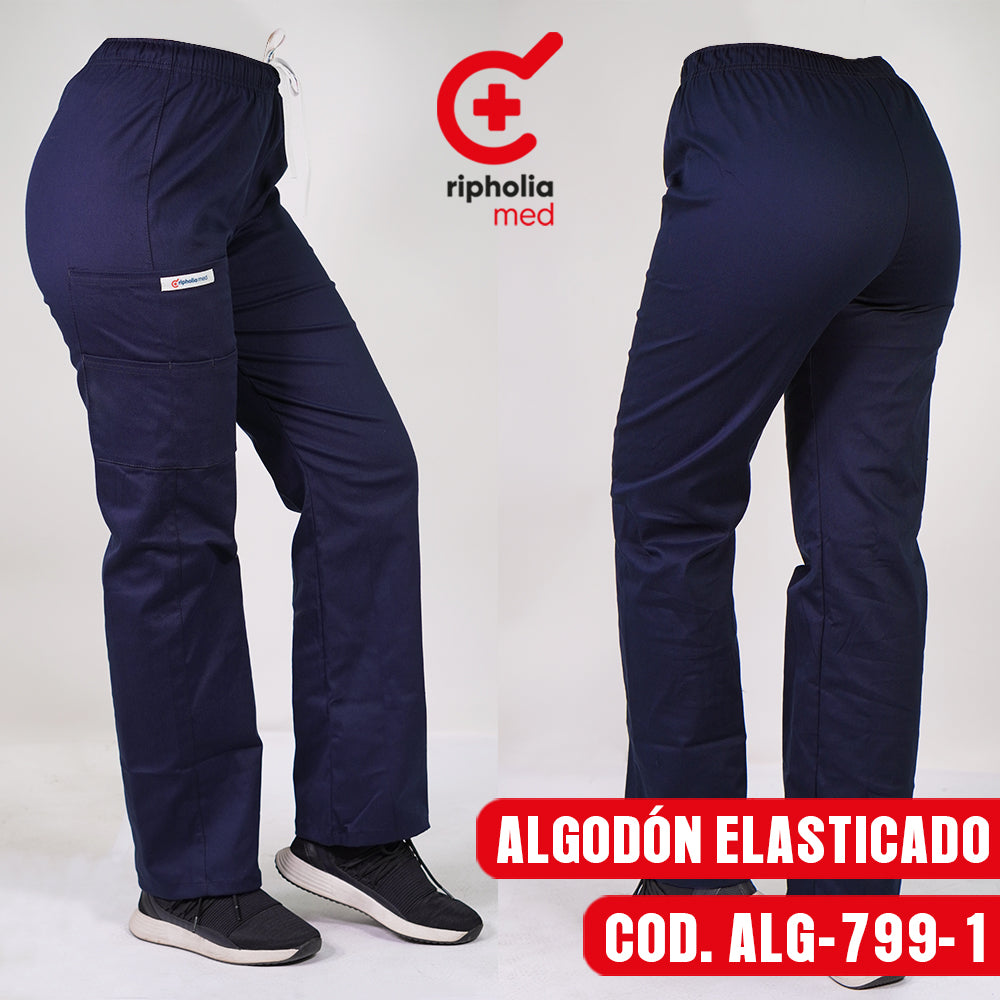 Pantalón de Algodón elasticado Recto