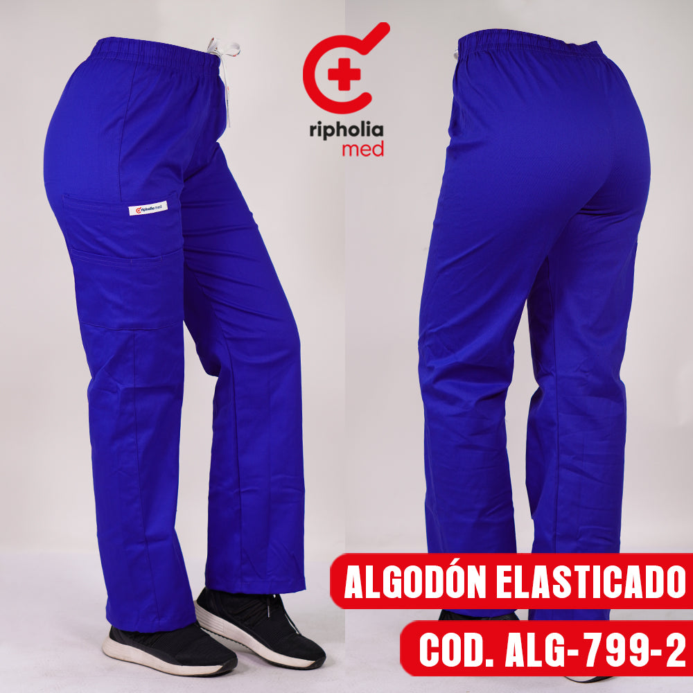 Pantalón de Algodón elasticado Recto