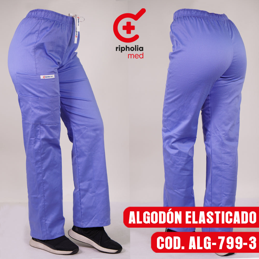 Pantalón de Algodón elasticado Recto