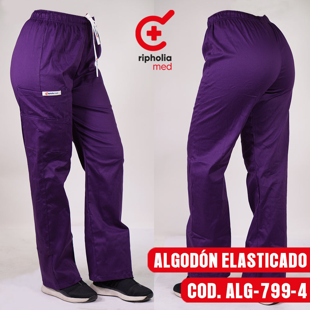 Pantalón de Algodón elasticado Recto