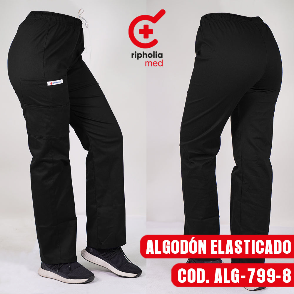 Pantalón de Algodón elasticado Recto