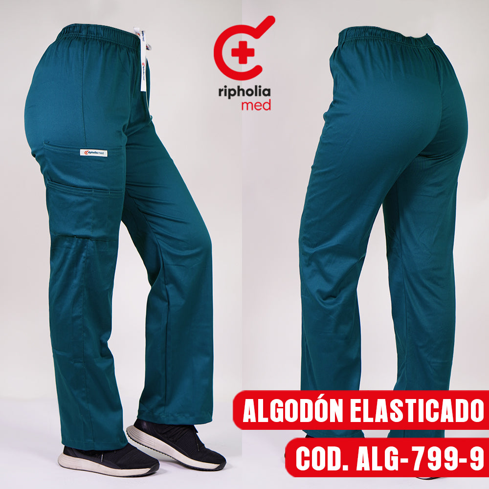 Pantalón de Algodón elasticado Recto