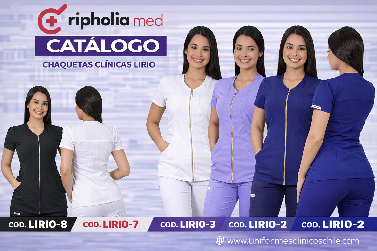 Delantal Antifluido Lirio con Cierre