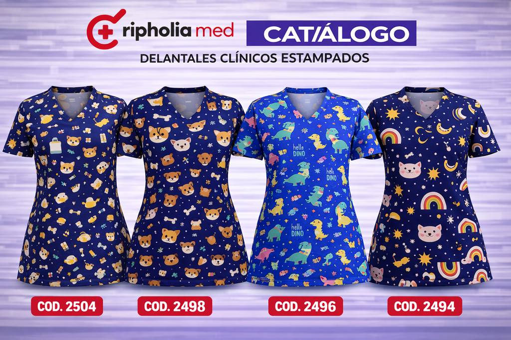 Delantal elasticado Estampado