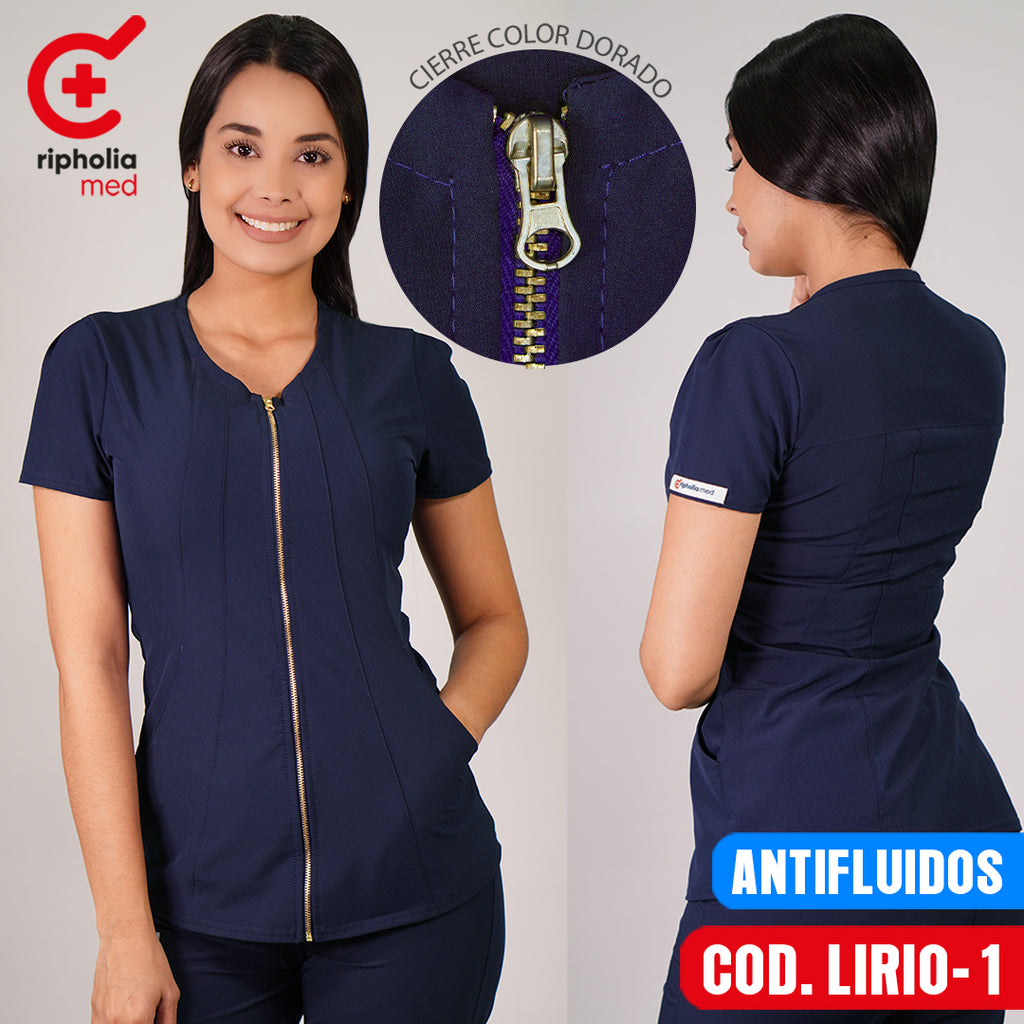 Delantal Antifluido Lirio con Cierre