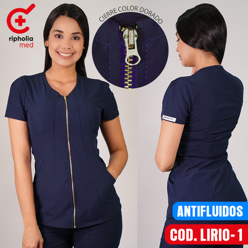 Delantal Antifluido Lirio con Cierre