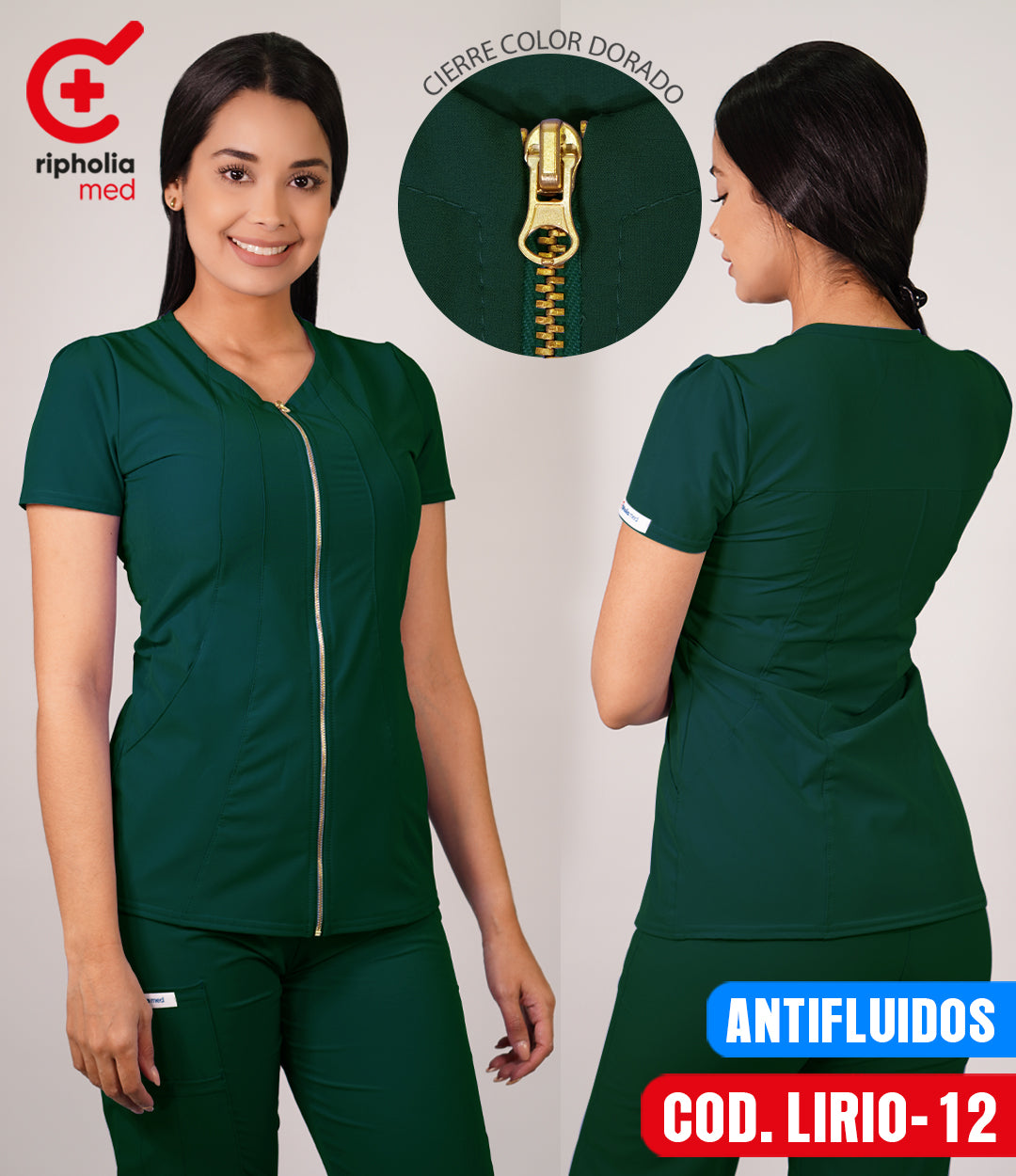 Delantal Antifluido Lirio con Cierre