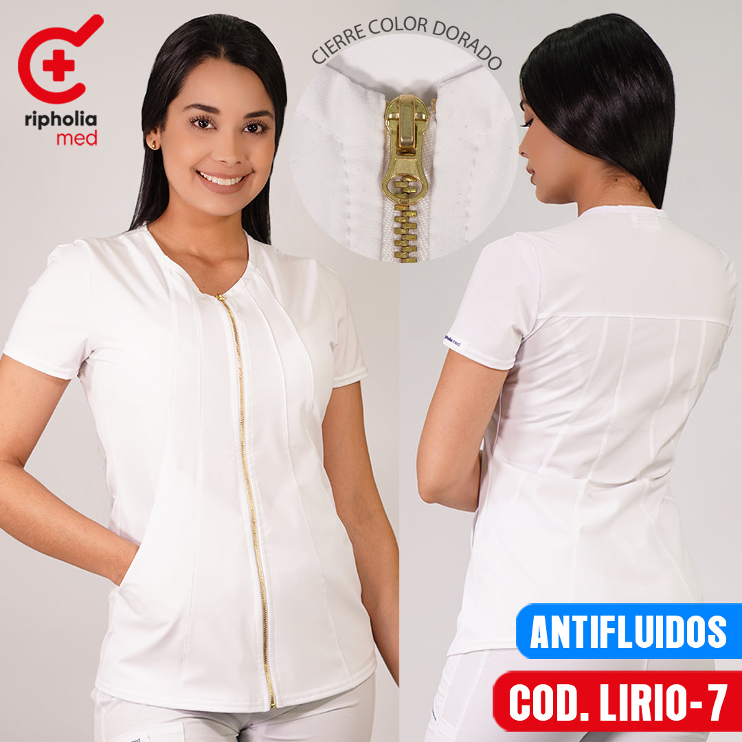 Delantal Antifluido Lirio con Cierre