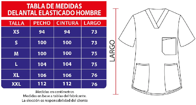 Delantal Hombre Elasticado