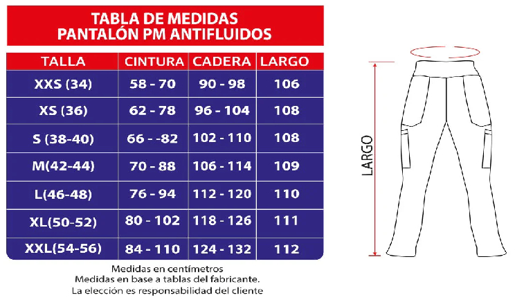 Pantalón Antifluido PM